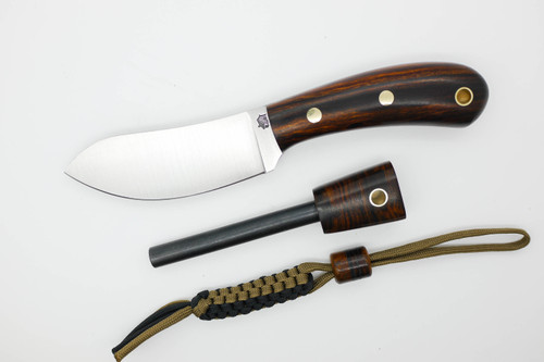 *Limited Edition* LT Wright Knives Camp MUK - Flat Grind - A2 Steel - Desert Ironwood - FREE Black Liners! - 16