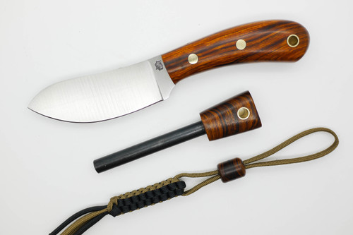 *Limited Edition* LT Wright Knives Camp MUK - Flat Grind - A2 Steel - Desert Ironwood - FREE Black Liners! - 21