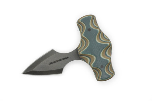 Winkler Knives - Push Dagger - 80CRV2 Steel - Full Double Edge - Sculpted Camo G10 Handle