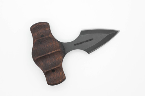Winkler Knives - Push Dagger - 80CRV2 Steel - Full Double Edge - Walnut Sculpted Handle