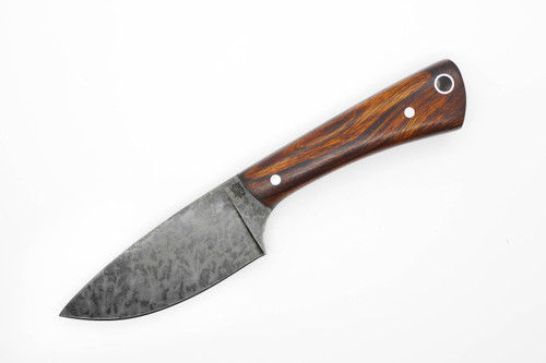 LT Wright Knives Companion - 1075 Steel - Flat Grind - Desert Ironwood w/ Black Liners - 5