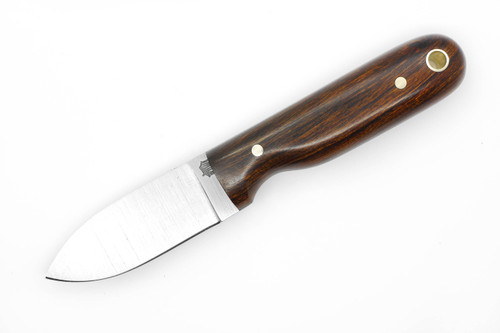 LT Wright Knives Bushbaby - A2 Steel - Flat Grind - Desert Ironwood - Black Liners - Matte Finish - 2