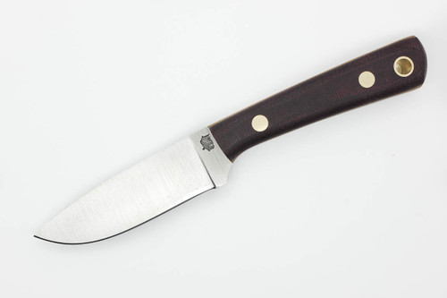 LT Wright Knives Small Pouter - AEB-L Steel - Flat Grind - Double Red w/ Natural Liners - Matte Finish - NO SHEATH