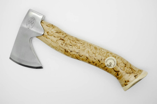 Karesuando Kniven 3638 Unna Aksu Hunters Axe - Natural Curly Birch - Stainless Steel - 6