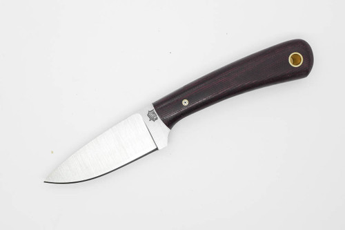 LT Wright Knives Frontier Valley - A2 Steel - Flat Grind - Double Red Canvas Micarta Handle w/ Mosaic Pins - Matte Finish