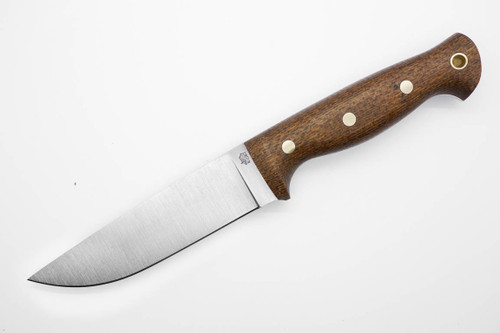 LT Wright Knives Forest Trail - A2 Steel - Flat Grind - Brown Burlap Micarta Handle - Matte Finish