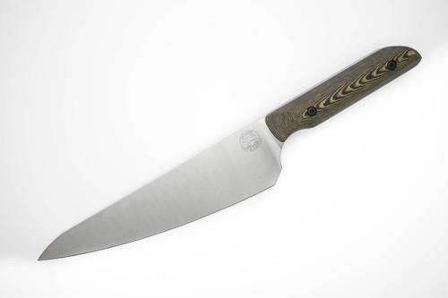 White River Knives: Liong Mah Chef Knife - Maple & Black Richlite Handle - MagnaCut Steel