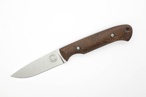 White River Knives: Hunter - Natural Burlap Micarta Handle - MagnaCut Steel - Kydex Sheath