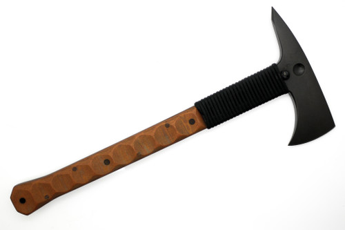 Dave Wenger Blades: Loki Hawk - 80CrV2 Steel - Sculpted Vintage Linen Micarta - Kydex Sheath