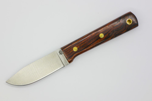 LT Wright Knives Maverick Scout - A2 Steel - Flat Grind - Desert Ironwood w/ Black Liners - 1