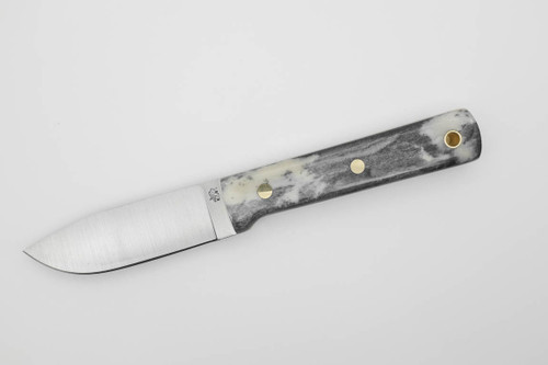 LT Wright Knives Maverick Scout - A2 Steel - Flat Grind - Dyed Bone w/ Snakeskin Liners - 1