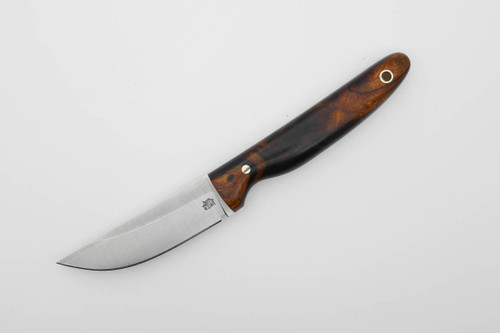 LT Wright Knives: APEX - A2 Steel - Saber Grind - Desert Ironwood w/ Black Liners Handle - 2