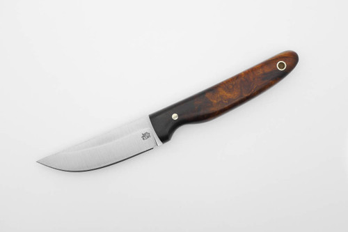LT Wright Knives: APEX - A2 Steel - Saber Grind - Desert Ironwood w/ Black Liners Handle - 5