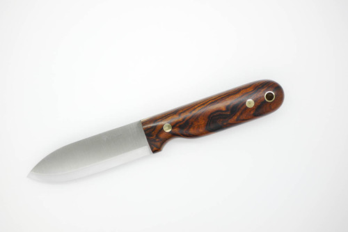 LT Wright Knives Bushcrafter - A2 Steel - Scandi Grind - Desert Ironwood Handle - Black Liners - 1