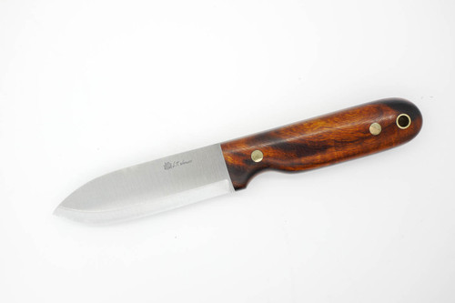 LT Wright Knives Bushcrafter - A2 Steel - Scandi Grind - Desert Ironwood Handle - Black Liners - 10