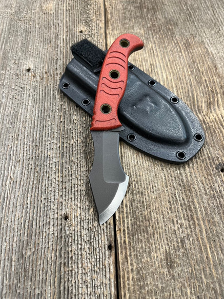 Dave Wenger Blades: Aphid Tracker - CPM-3V - Orange Canvas Micarta - Kydex Sheath