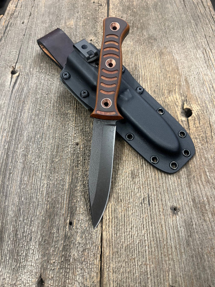 Dave Wenger Blades: Navigator - CPM 3V Steel - Vintage Linen - Kydex Sheath