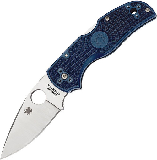 Spyderco Native 5 Lockback- S30V Stainless Steel Blade -  Blue FRN Handle