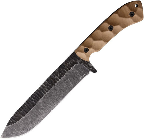 Stroup Knives: BK1 , Fixed Blade Knife w/Tan Sculpted G10 Handle Stroup Knives: BK1 , Fixed Blade Knife w/Tan Sculpted G10 Handle