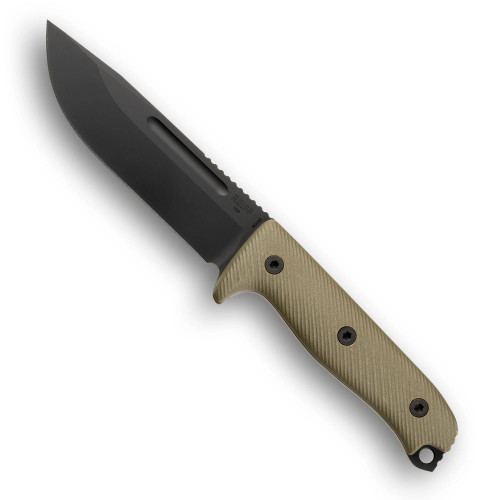 Reiff Knives: Vicon - Fixed Blade - MagnaCut, Saber, Black DLC, OD Green G10, Black Kydex Sheath, Ambi