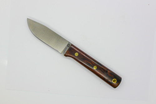 LT Wright Knives Maverick Scout - A2 Steel - Flat Grind - Desert Ironwood w/ Black Liners - 7