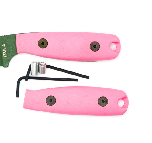 TKC: G10 EXTENDED Handle for ESEE IZULA - Pink