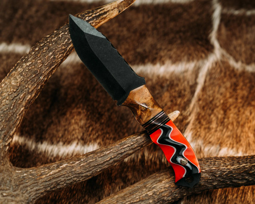 Half Face Blades - Disaster Cub - Teak, Black G10 w/ Brass & Copper Pin Striping, Copper Dark Matter Carbon Split, Red, Black & White G10, Mosaic Pins, Textured Grip
