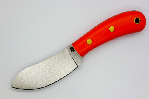 LT Wright Knives Camp MUK - Flat Grind - 3V Steel - Orange G10 with Black Liners  - Matte Finish
