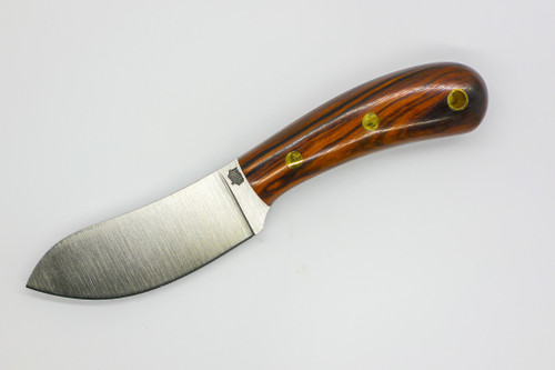 LT Wright Knives Camp MUK - Flat Grind - 3V Steel - Desert Ironwood with Black Liners - 2 - Matte Finish