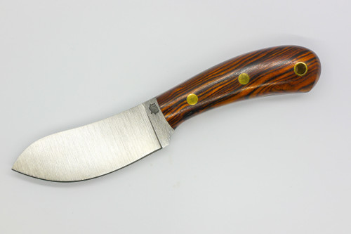 LT Wright Knives Camp MUK - Flat Grind - 3V Steel - Desert Ironwood with Black Liners - 4 - Matte Finish