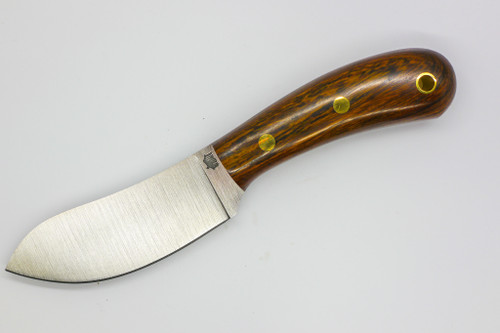 LT Wright Knives Camp MUK - Flat Grind - 3V Steel - Desert Ironwood with Black Liners - 7 - Matte Finish