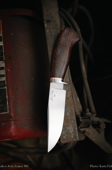 15:58 Knife Co: Hunter - Ipe Wood Handle - Leather Sheath - by Josh Fisher