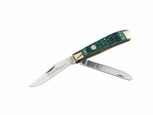 Boker: Treebrand - Trapper - Foldable Knife with Jigged Green Handle - 110829