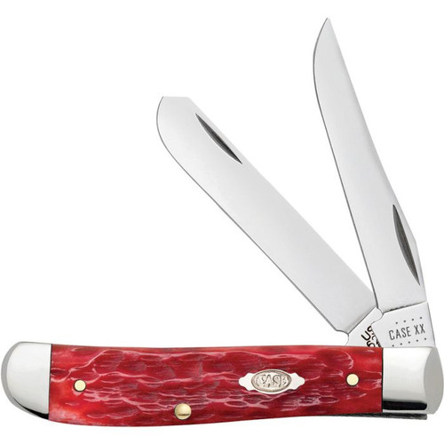 Case XX: 31952 Peach Seed - Dark Red Bone CS Mini Handle - 2 Blade