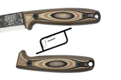 TKC:  G10 Handle for ESEE RB3 - Earth Camo 