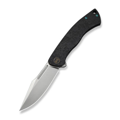 WE Knife Company - Essential Knight - 3.6" Satin Finished Bohler M390 Foldable Knife w/ Black Titanium w/ Etched Pattern Handle WE Knife Company - Essential Knight - 3.6" Satin Finished Bohler M390 Foldable Knife w/ Black Titanium w/ Etched Pattern Handle