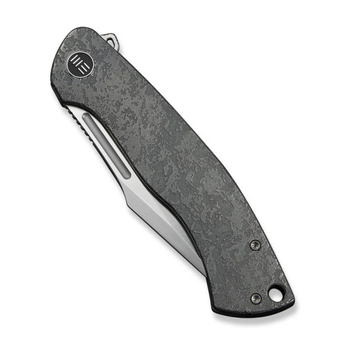 WE Knife Company - Essential Knight - 3.6" Satin Finished Bohler M390 Foldable Knife w/ Gray Titanium w/ Etched Pattern Handle WE Knife Company - Essential Knight - 3.6" Satin Finished Bohler M390 Foldable Knife w/ Gray Titanium w/ Etched Pattern Handle