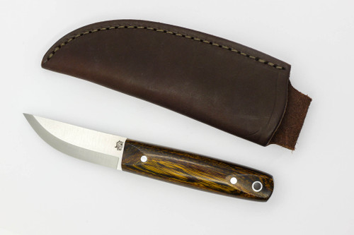 LT Wright Knives Pronghorn - Magnacut - Scandi Grind - Desert Ironwood w/ Black Liners - 2