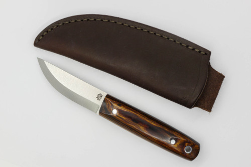LT Wright Knives Pronghorn - Magnacut - Scandi Grind - Desert Ironwood w/ Black Liners - 5