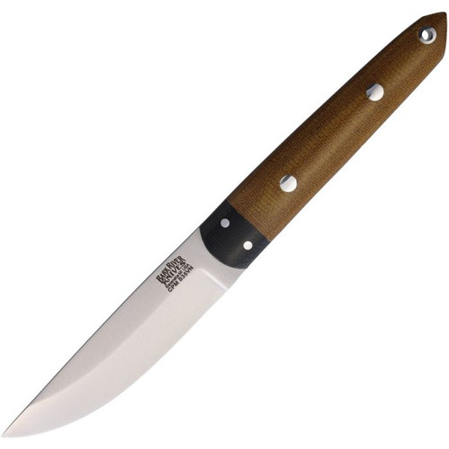 Bark River Knives: Kwaiken - CPM S35VN Steel, Fixed Blade Knife w/ Natural Canvas Micarta Handle