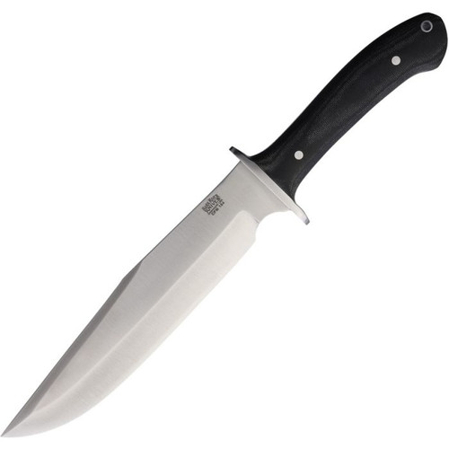 Bark River Knives: Highwayman IV - CPM 154 Steel, Fixed Blade Knife w/ Black Canvas Micarta Handle