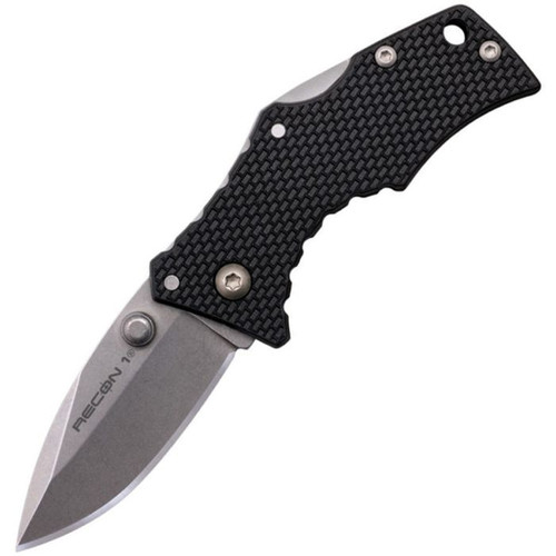 Cold Steel - Micro Recon 1 - 2" 4034 Stainless Steel Stonewash Blade - Black G10 Handle