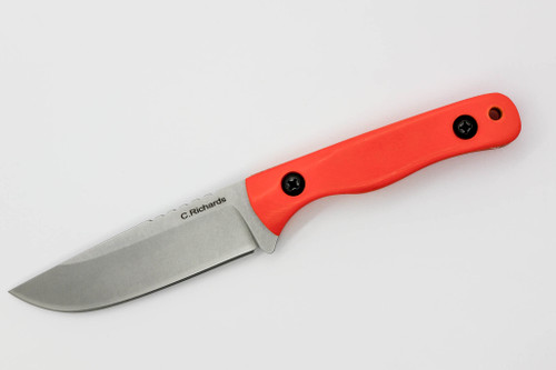 Chuck Richards Knives: Freebird - 4" Magnacut Blade - Orange G10 Handle
