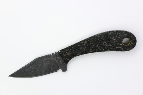 Primitive Woodsman - Guide Knife - 2.75" Black Oxide 80CRV2 Steel Blade w/ Sculpted Rubber Handle