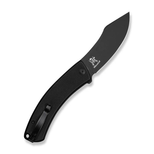CIVIVI - Outlaw MUK - 3.47" Black Stonewashed 14C28N Blade  - Button Lock - Black G10 Handle