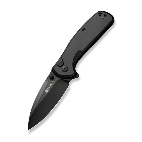 Sencut - ArcBlast - 2.98" Black 9Cr18MoV Steel Folding Blade w/ Black Aluminum Handle