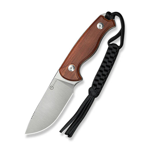 CIVIVI - Timberbark - 3.2" Satin 14C28N Fixed Blade W/ Guibourtia Wood Handle