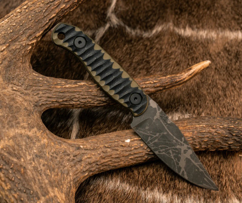 Half Face Blades - Feather Light - OD Green/Black G10, Allen Bolts, Textured Grip
