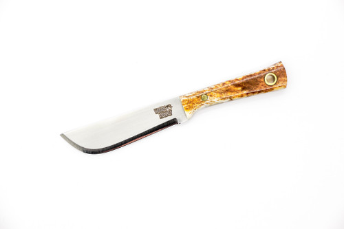 Woods Monkey - Lil Widdle Chete by L.T. Wright - AEB-L Steel - Convex Machete Grind - Satin Finish - Brown Bone Handle - 2
