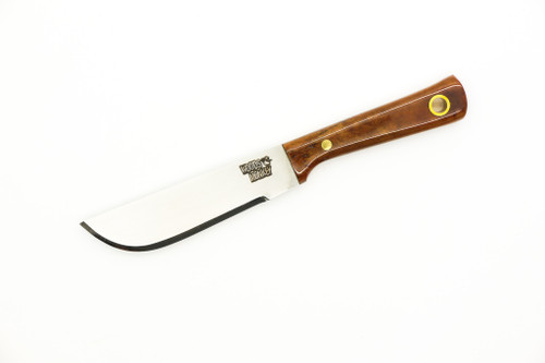 Woods Monkey - Lil Widdle Chete by L.T. Wright - AEB-L Steel - Convex Machete Grind - Satin Finish - Brown Bone Handle - 3